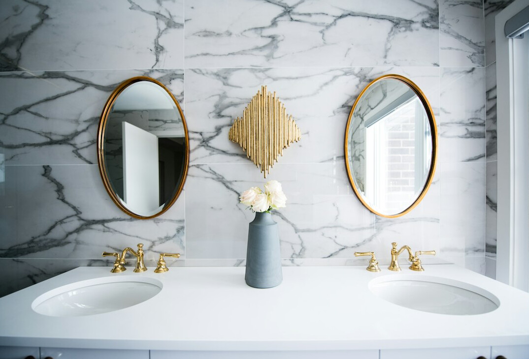 modern bathroom with elegant fixtures